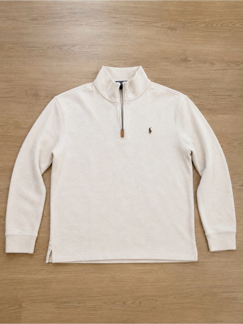 Polo by Ralph Lauren Men's Cream Half‑Zip Fleece Pullover